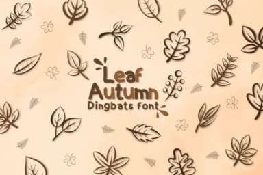 Leaf Autumn by Chonada — Dingbats Font — thumbnail 1