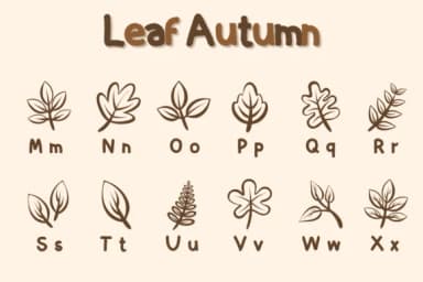 Leaf Autumn by Chonada — Dingbats Font — thumbnail 3