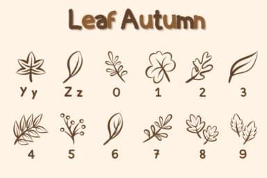 Leaf Autumn by Chonada — Dingbats Font — thumbnail 4