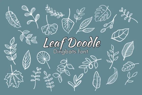 Leaf Doodle by Nun Sukhwan — Dingbats Font