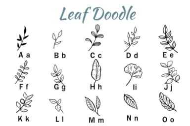 Leaf Doodle by Nun Sukhwan — Dingbats Font — thumbnail 2
