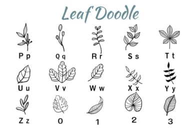 Leaf Doodle by Nun Sukhwan — Dingbats Font — thumbnail 3