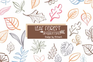 Leaf Forest by Sirinart — Dingbats Font — thumbnail 1