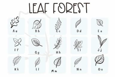 Leaf Forest by Sirinart — Dingbats Font — thumbnail 2