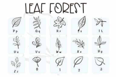 Leaf Forest by Sirinart — Dingbats Font — thumbnail 3