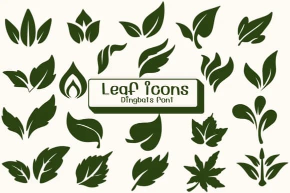 Leaf Icon by Ketsarin — Dingbats Font