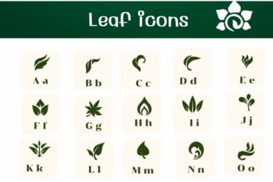 Leaf Icon by Ketsarin — Dingbats Font — thumbnail 2