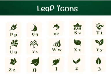 Leaf Icon by Ketsarin — Dingbats Font — thumbnail 3