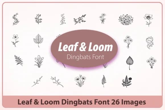 Leaf &amp; Loom by Happy Bamboo — Dingbats Font