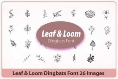 Leaf &amp; Loom by Happy Bamboo — Dingbats Font — thumbnail 1
