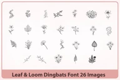 Leaf &amp; Loom by Happy Bamboo — Dingbats Font — thumbnail 2