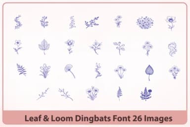 Leaf &amp; Loom by Happy Bamboo — Dingbats Font — thumbnail 3