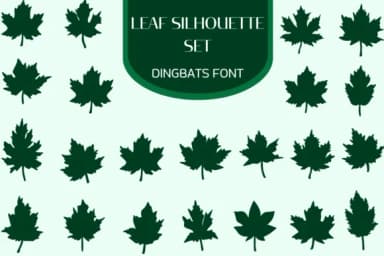 Leaf Silhouette Set by Heartcraft Atelier — Dingbats Font — thumbnail 1