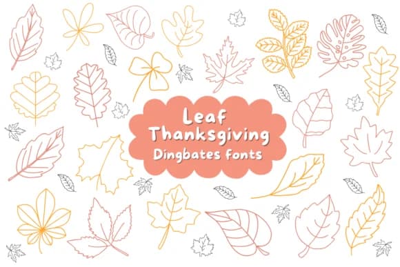 Leaf Thanksgiving by Natchuta — Dingbats Font