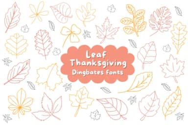 Leaf Thanksgiving by Natchuta — Dingbats Font — thumbnail 1