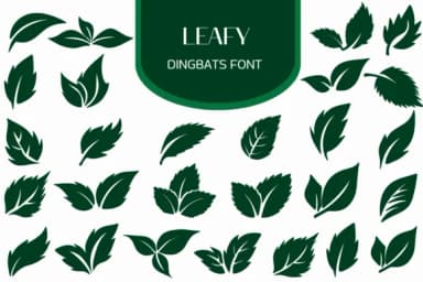 Leafy by Heartcraft Atelier — Dingbats Font — thumbnail 1