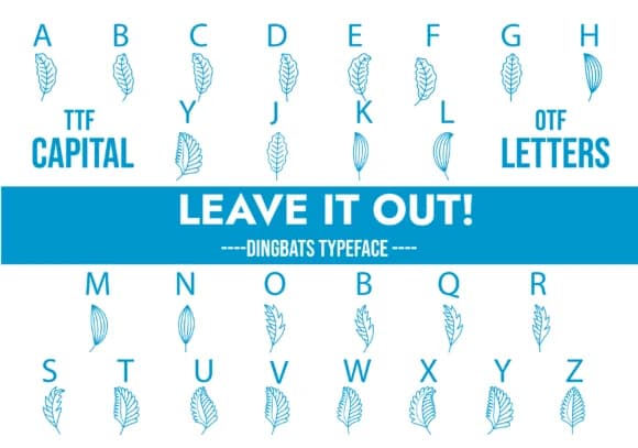 Leave It out by Minimalistartstudio — Dingbats Font