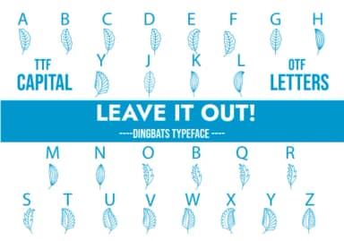 Leave It out by Minimalistartstudio — Dingbats Font — thumbnail 1