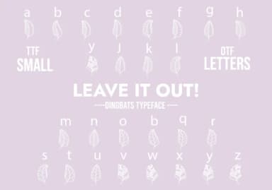 Leave It out by Minimalistartstudio — Dingbats Font — thumbnail 2