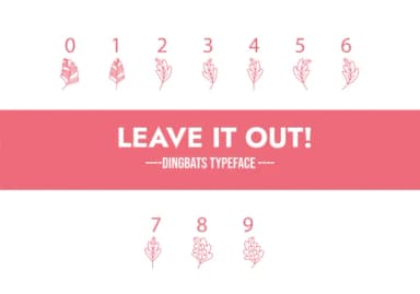 Leave It out by Minimalistartstudio — Dingbats Font — thumbnail 3