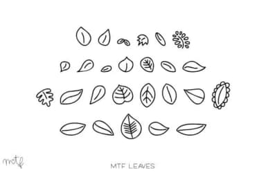 Leaves by Miss Tiina — Dingbats Font — thumbnail 1