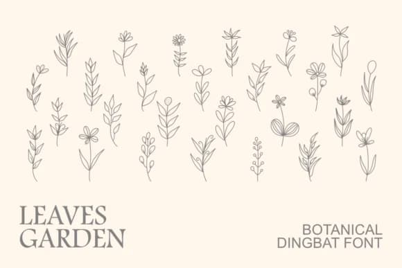 Leaves Garden by Intype Studio — Dingbats Font