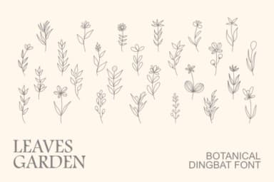 Leaves Garden by Intype Studio — Dingbats Font — thumbnail 1