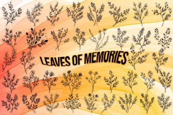 Leaves of Memories by MOMAT THIRTYONE — Dingbats Font