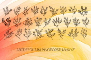 Leaves of Memories by MOMAT THIRTYONE — Dingbats Font — thumbnail 2