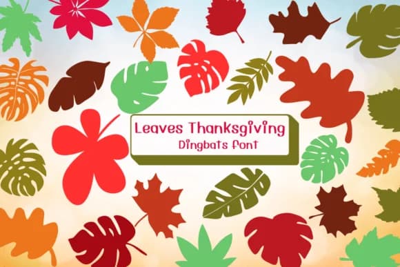 Leaves Thankgiving by Ketsarin — Dingbats Font