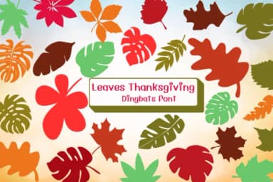 Leaves Thankgiving by Ketsarin — Dingbats Font — thumbnail 1