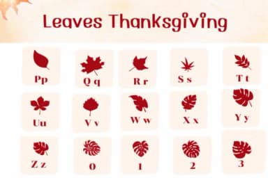 Leaves Thankgiving by Ketsarin — Dingbats Font — thumbnail 3