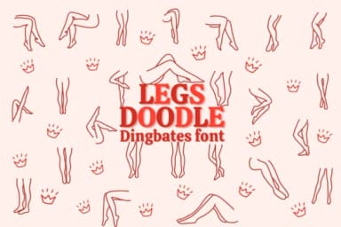 Legs Doodle by Chonada — Dingbats Font — thumbnail 1