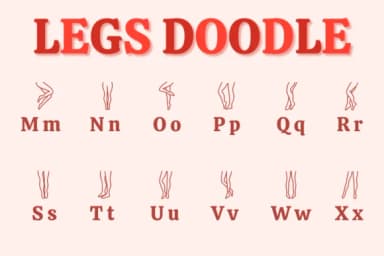Legs Doodle by Chonada — Dingbats Font — thumbnail 3