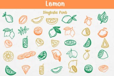 Lemon by Sontaya — Dingbats Font — thumbnail 1