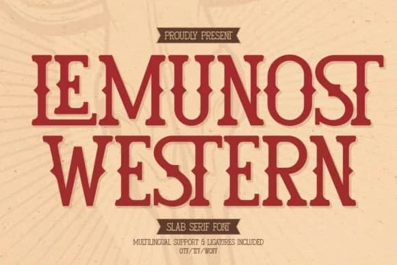 Lemunost Western by Denustudios — Slab Serif Font