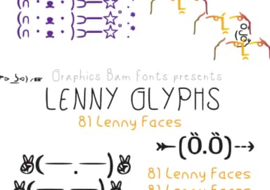 Lenny Faces by GraphicsBam Fonts — Dingbats Font — thumbnail 1