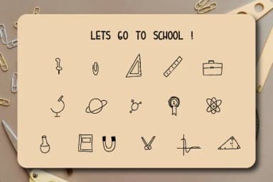 Let's Go to School by Ciriative — Dingbats Font — thumbnail 3