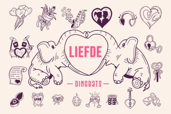 Liefde by Situjuh — Dingbats Font