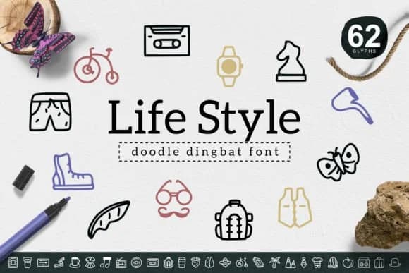 Life Style by YandiDesigns — Dingbats Font
