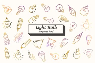 Light Bulb by Ketsarin — Dingbats Font — thumbnail 1