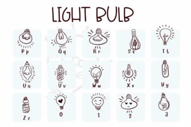 Light Bulb by Sirinart — Dingbats Font — thumbnail 3