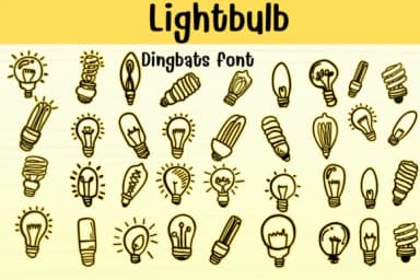 Lightbulb by Sontaya — Dingbats Font — thumbnail 1