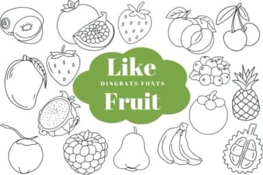 Like Fruit by Suphitchaya — Dingbats Font — thumbnail 1