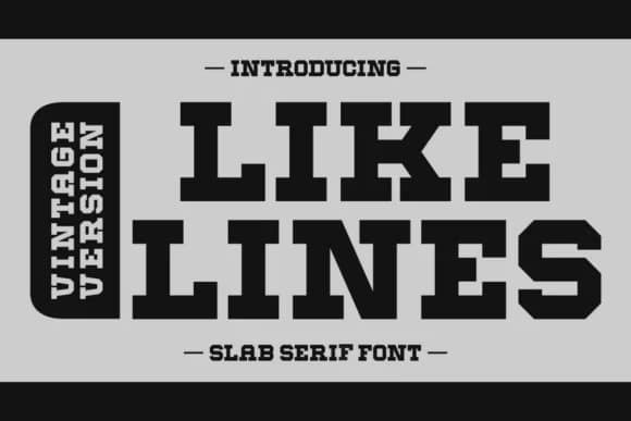 Like Lines Vintage by Wankriss — Slab Serif Font