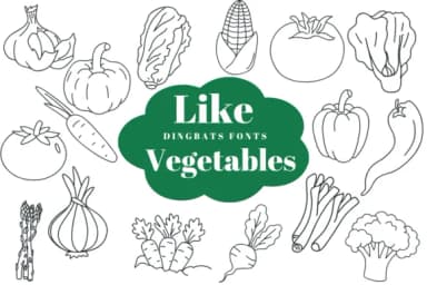 Like Vegetables by Suphitchaya — Dingbats Font — thumbnail 1