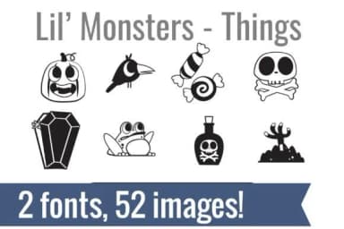 Lil' Monsters Dingbats by Illustration Ink — Dingbats Font — thumbnail 2