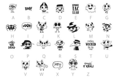 Lil' Monsters Dingbats by Illustration Ink — Dingbats Font — thumbnail 3