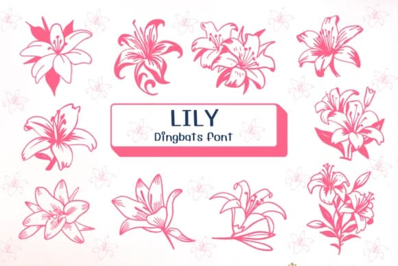 Lily by Ketsarin — Dingbats Font