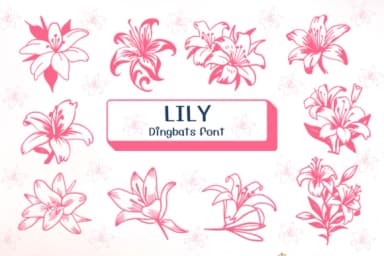 Lily by Ketsarin — Dingbats Font — thumbnail 1